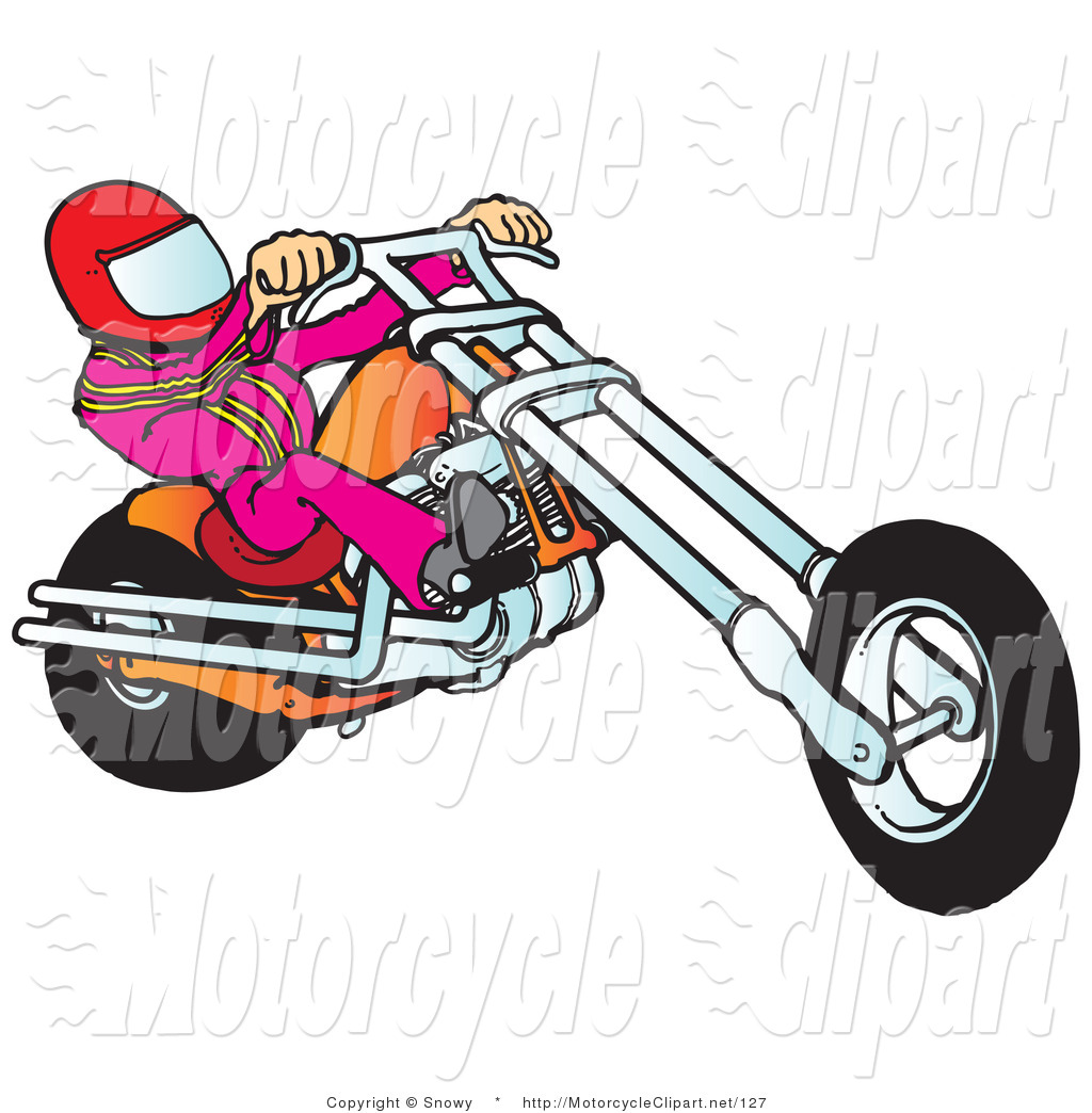 Transportation Clipart Of A Biker Dude By Snowy    127