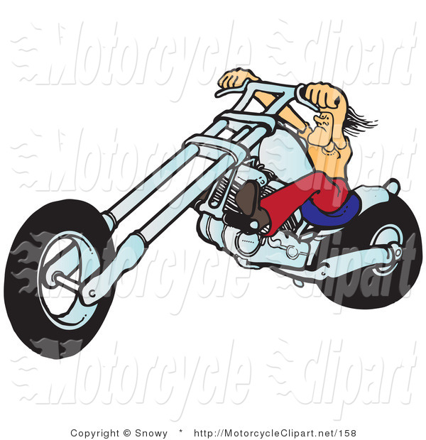 Transportation Clipart Of A Tough Biker Dude By Snowy    158