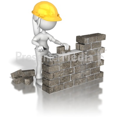 Woman Brick Wall Construction   3d Figures   Great Clipart For
