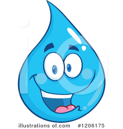 Royalty Free  Rf  Water Drop Clipart Illustration By Hit Toon   Stock