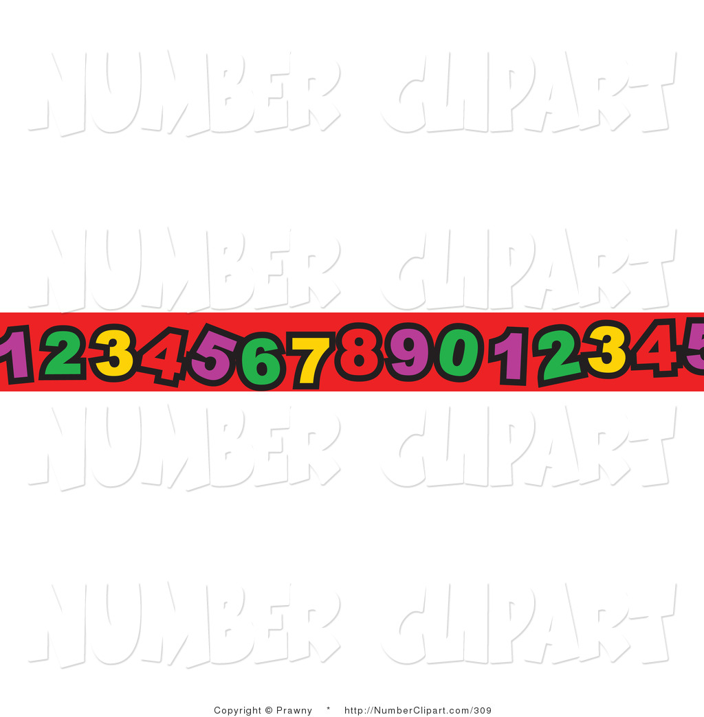 Clip Art Of A Border Of Numerals On Red By Prawny    309