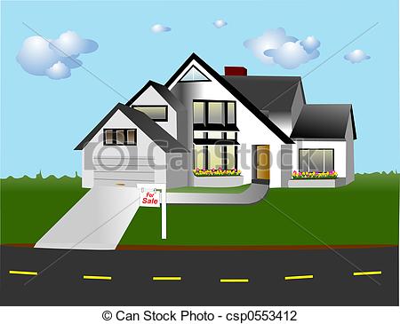 Chalet Style House On A Street With    Csp0553412   Search Clipart