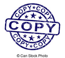 Copy Stamp Shows Duplicate Replicate Or Reproduce   Copy