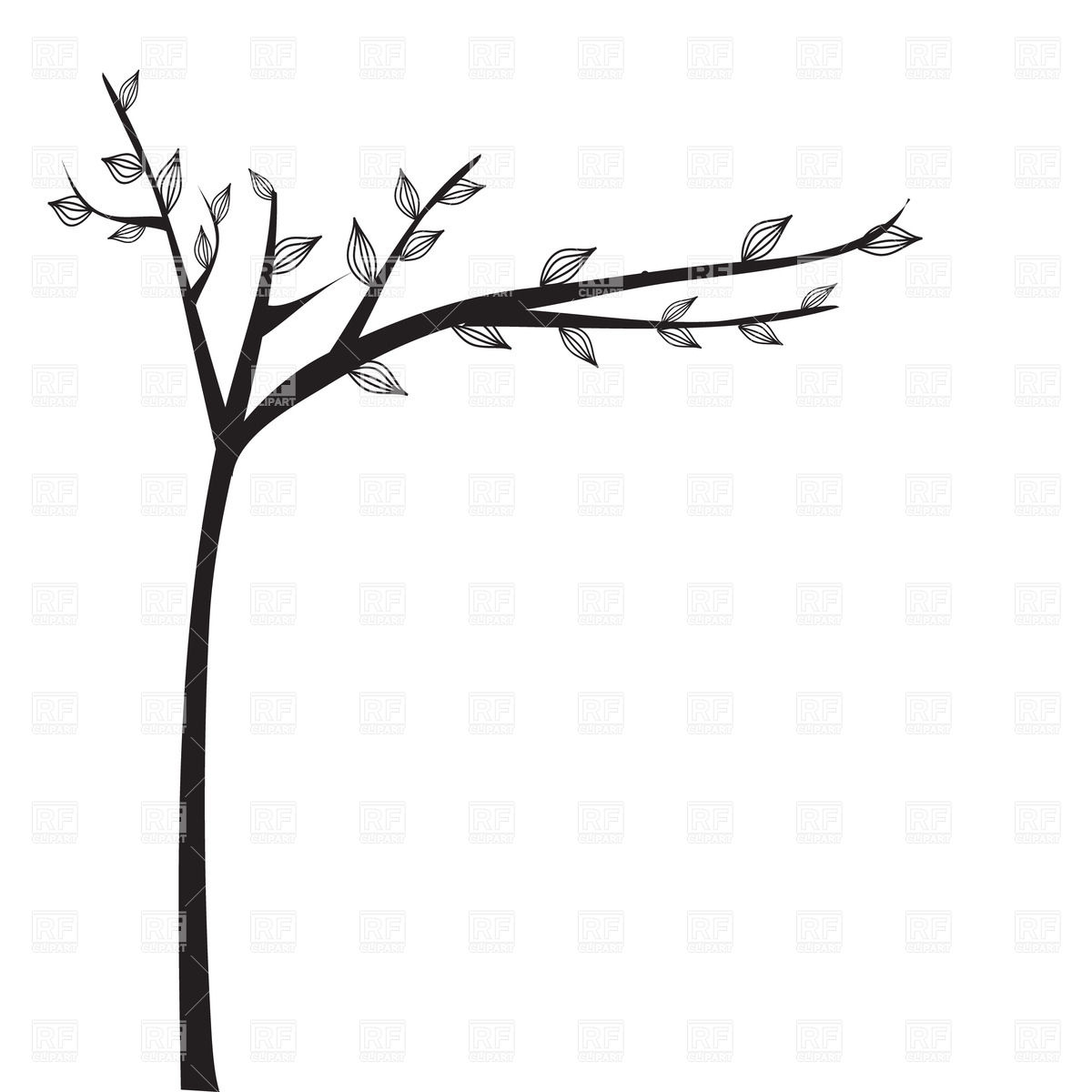 Abstract Black Tree Silhouette 23121 Download Royalty Free Vector