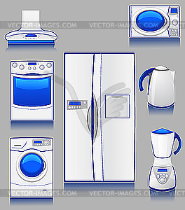 Appliances For Kitchen   Royalty Free Vector Clipart