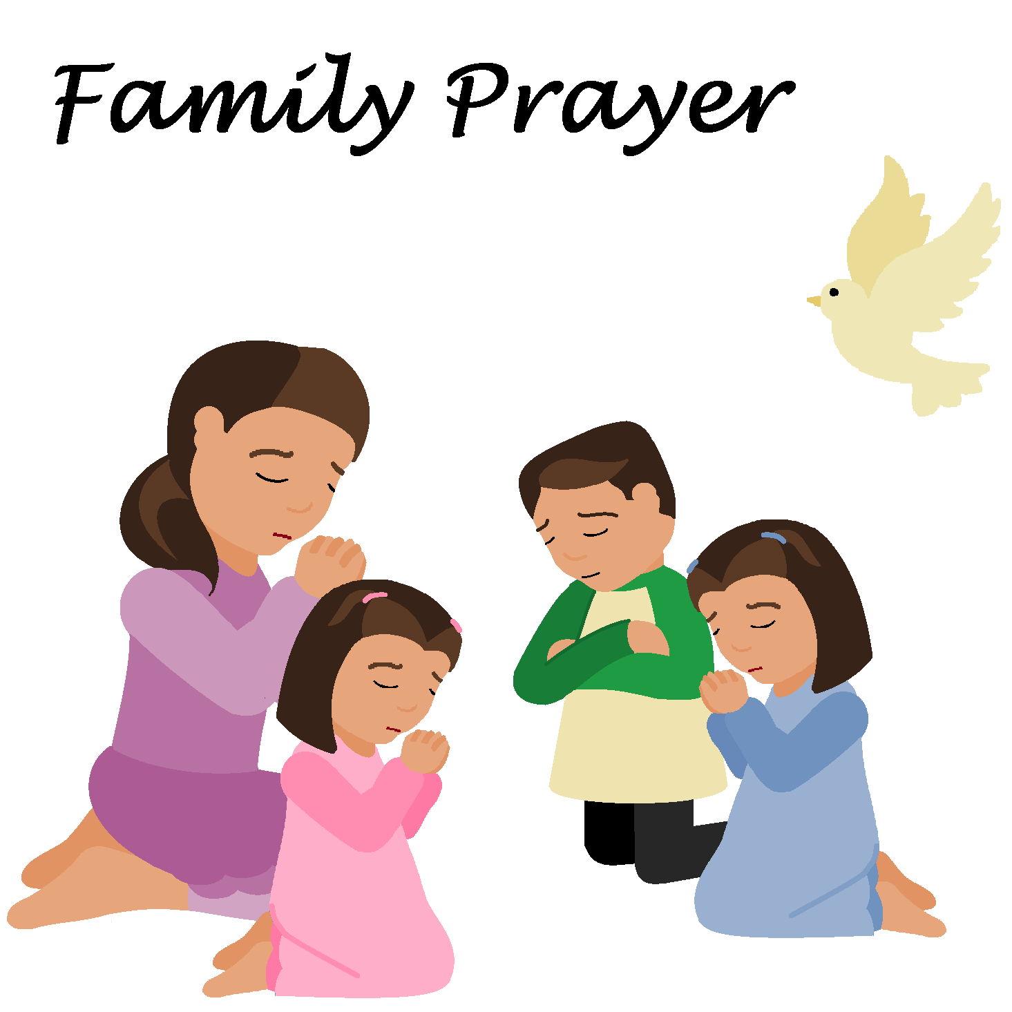 Family Praying Clipart Family Prayer Clipart