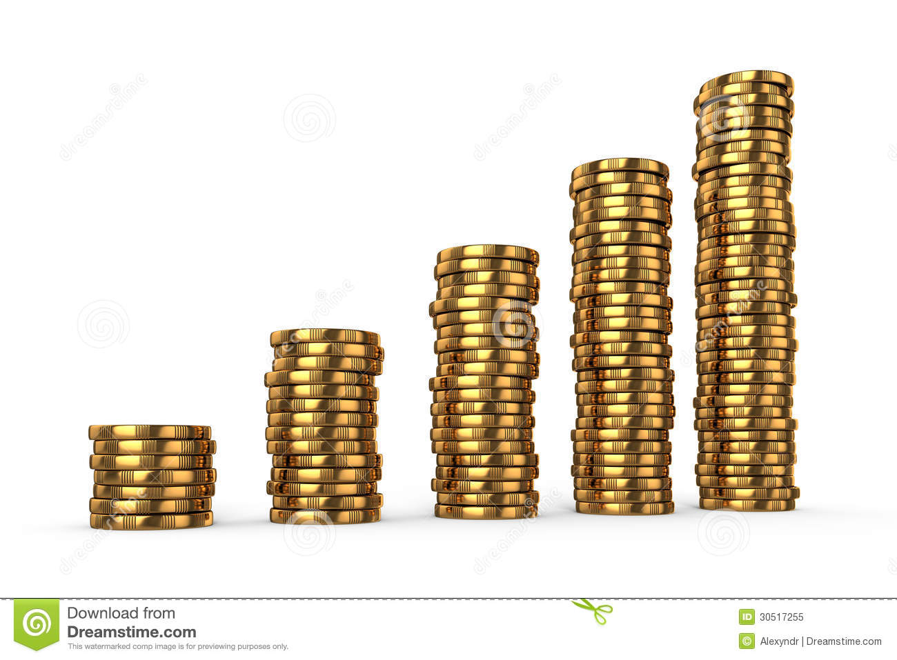 Gold Coins Stacks Royalty Free Stock Photo   Image  30517255