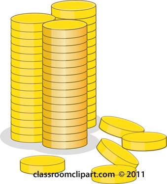 Money   Stack Of Gold Coins   Classroom Clipart