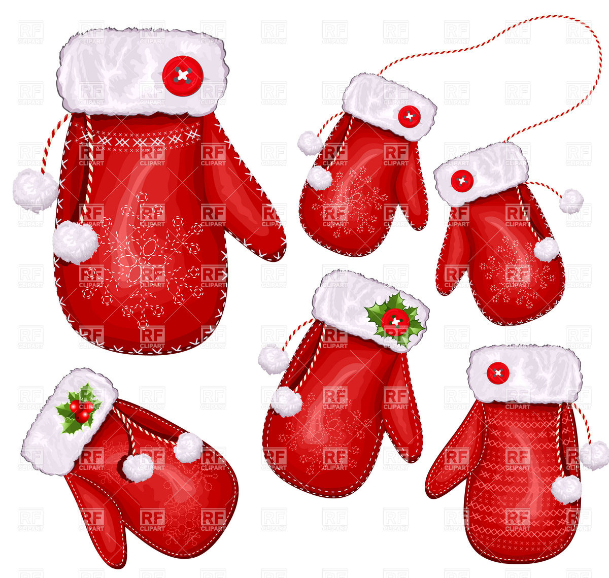 Of Christmas Gift Mittens Download Royalty Free Vector Clipart  Eps