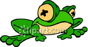 Silly Cartoon Frog   Royalty Free Clipart Picture