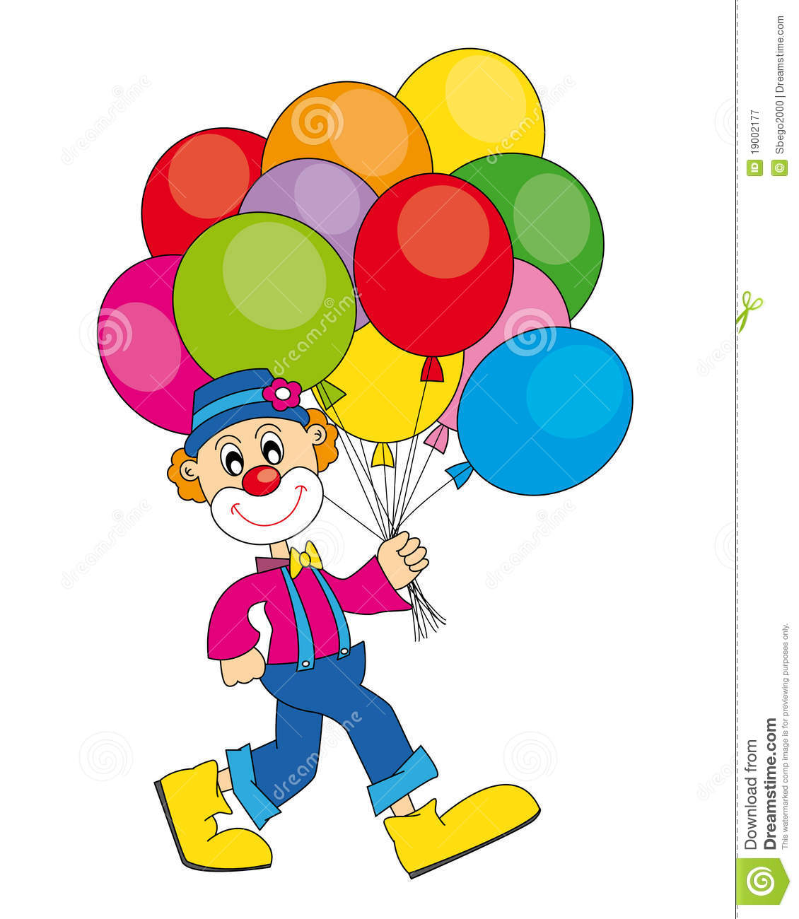 Clown With Balloons Clipart