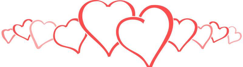 Row Of Hearts Png