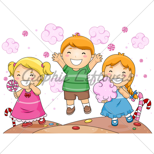 Illustration Of Cute Little Kids Having Fun Whi