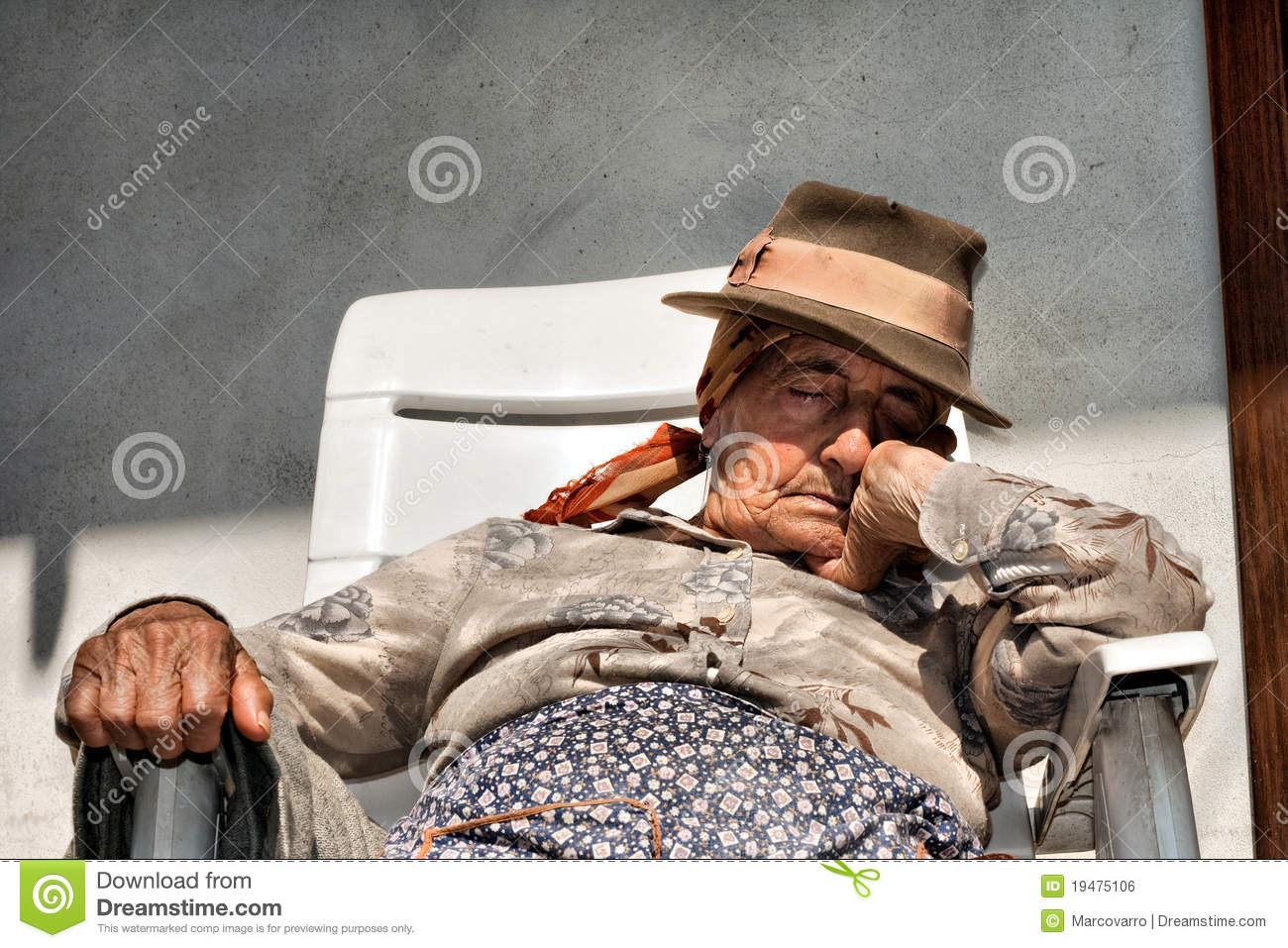 Royalty Free Stock Image  Elderly Woman Napping