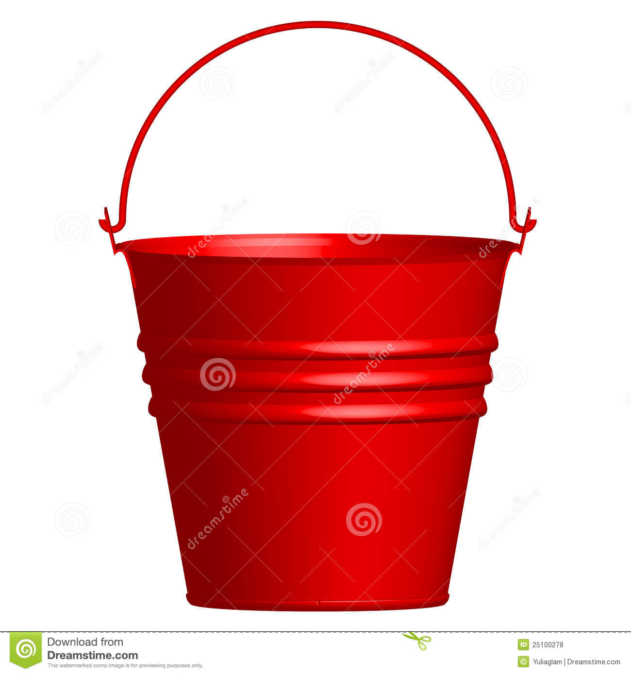 Red Bucket Royalty Free Stock Photos   Image  25100278
