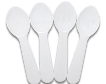 Plastic Spoon Clipart Mini Plastic Spoons   Etsy