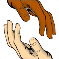 Touching Hands Clip Art