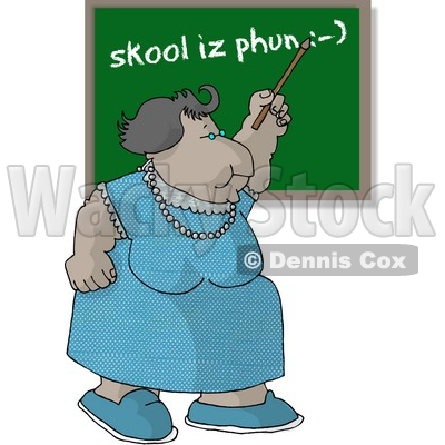 Spelling Lesson In A School Classroom Clipart Picture   Djart  6239