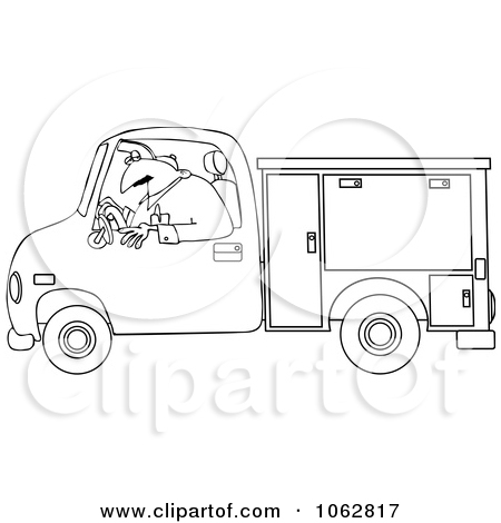 Rf  Clipart Illustration Of A Retro Black And White Bucket Utility