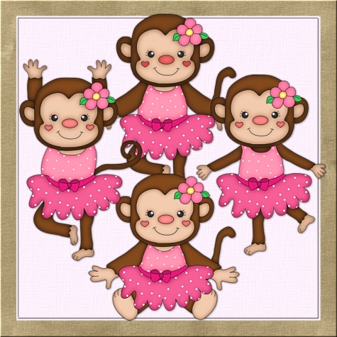 Pink Mod Monkey Clip Art Http   Www Graphicsshoppe Com Index Php Main