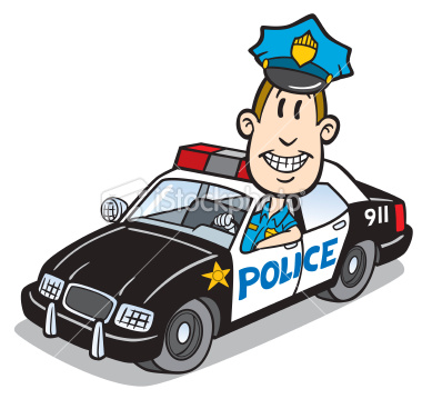 Cartoon Police And Car   Eudunda Net