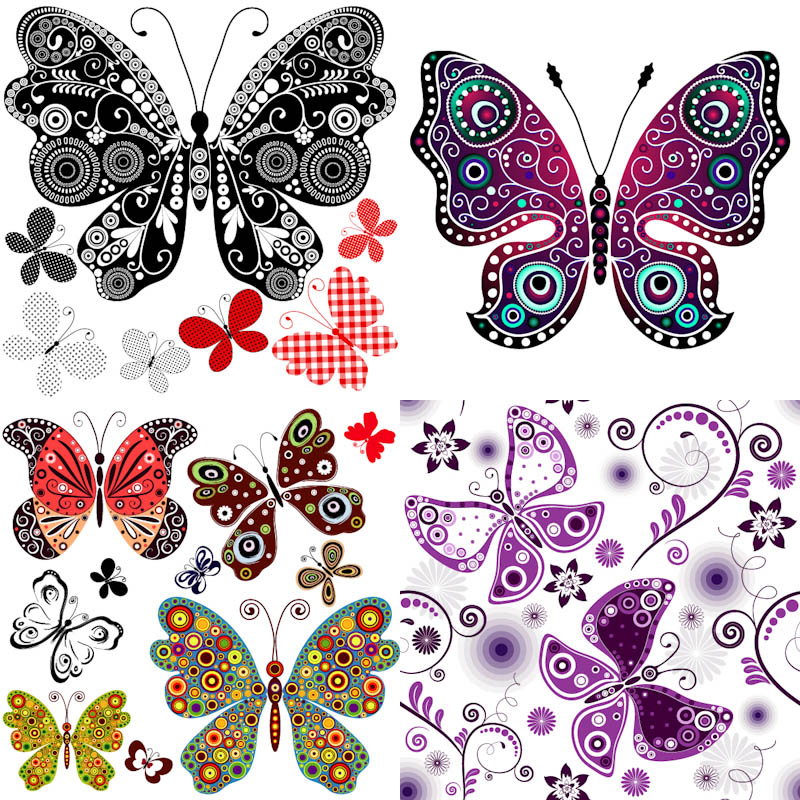 Butterflies Clipart For Your Designs Format Eps Stock Vector Clip Art