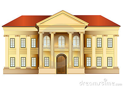 Mansion With Columns Vector Stock Photos   Image  10390803