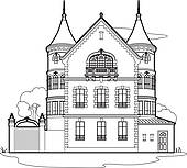 Mansion Clipart Royalty Free  2696 Mansion Clip Art Vector Eps
