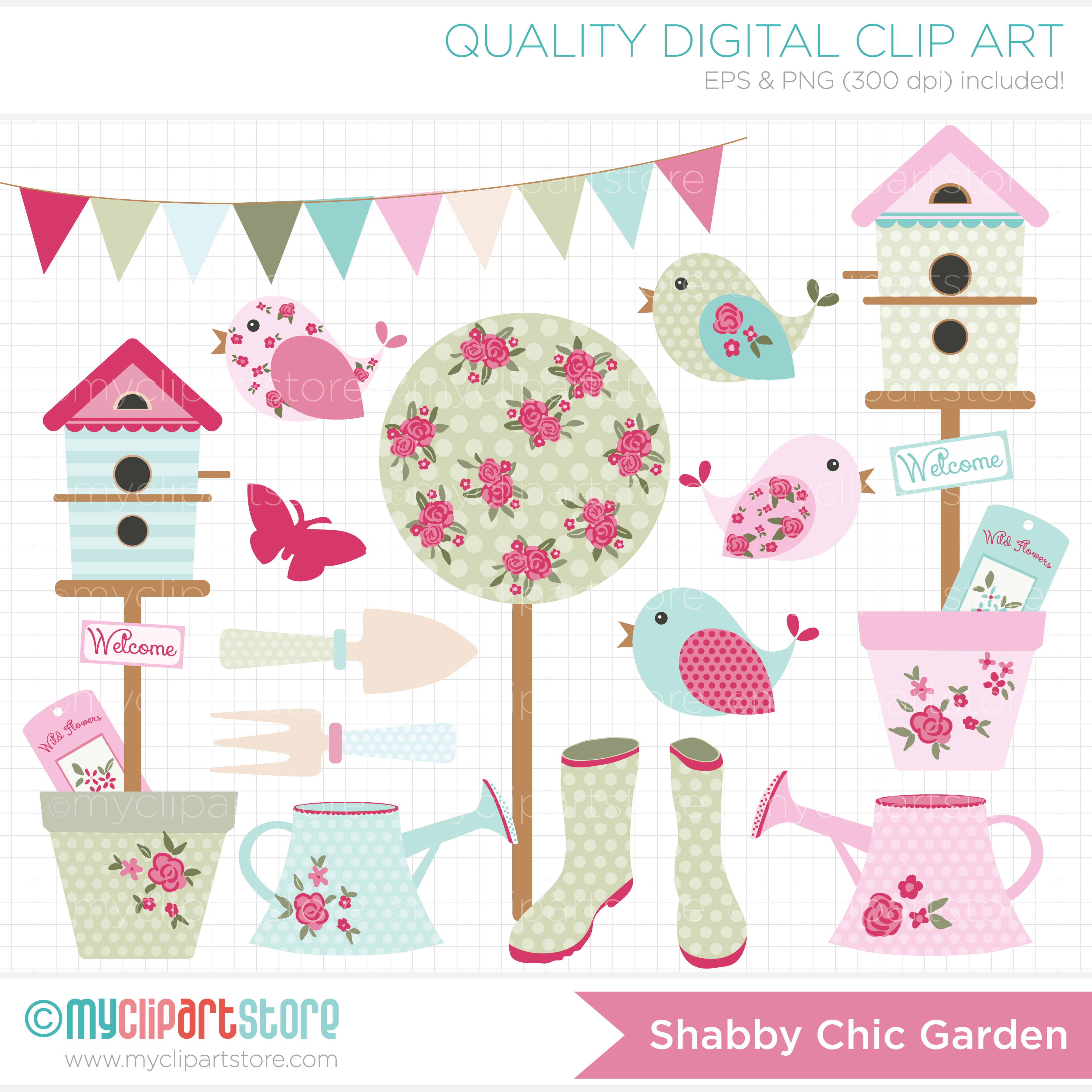 Clip Art   Shabby Chic Garden   Myclipartstore