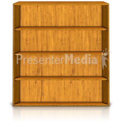 Empty Standing Bookshelf   Education And School   Great Clipart For