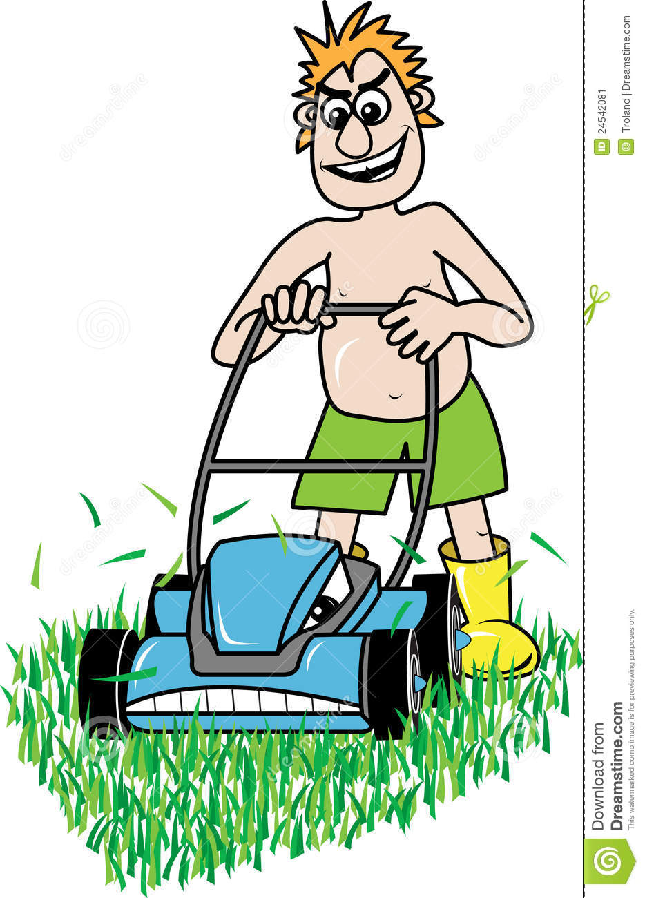 Man Mowing Lawn Clipart Lawn Mowing
