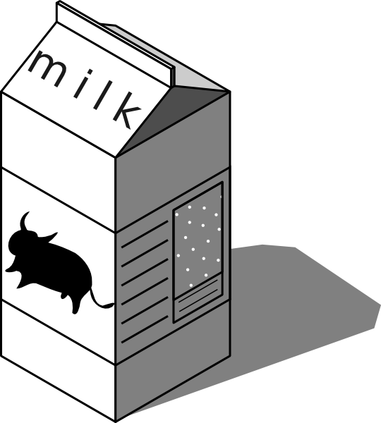 Milk Carton Clip Art At Clker Com   Vector Clip Art Online Royalty