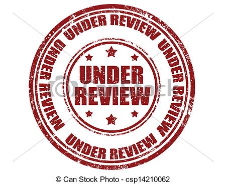 Clip Art Vector Of Under Review Stamp   Grunge Rubber Stamp With Text
