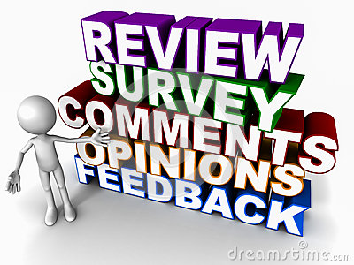 Words Review Feedback Survey Opinion Comments On White Background With