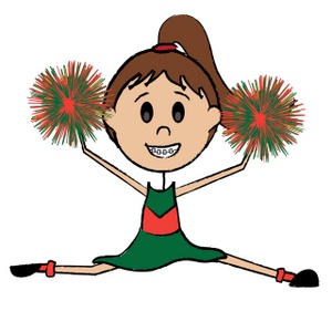 Cheerleader Clipart Image   Cute Young Cheerleader Girl Doing The