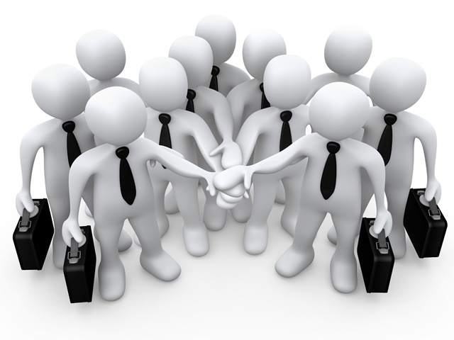 Clipart Illustration Of A Group Of White Business People Carrying