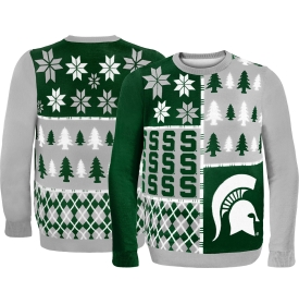 Forever Collectibles Michigan State Spartans Ugly Christmas Sweater