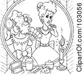 Royalty Free Rf Clipart Illustration Of A Coloring Page Outline Of