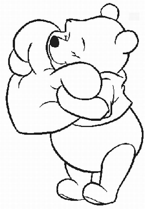 Pooh Valentine Coloring Pages Pooh Valentine Coloring Pages Jpg
