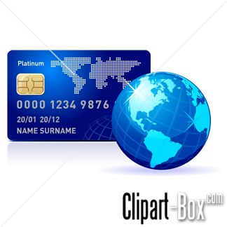 Related Credit Card With Globe Cliparts