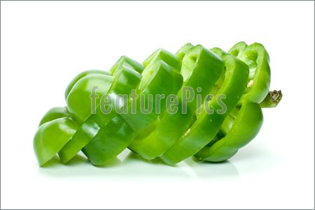 Green Pepper Slices Clipart Image Of Sliced Green Sweet