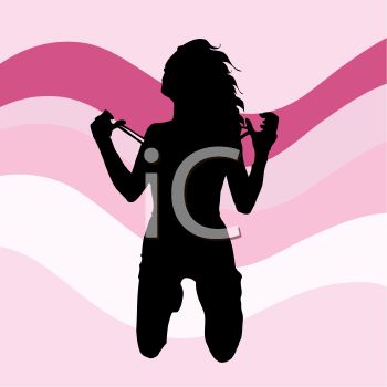 Silhouette Of An Erotic Dancer   Royalty Free Clipart Image