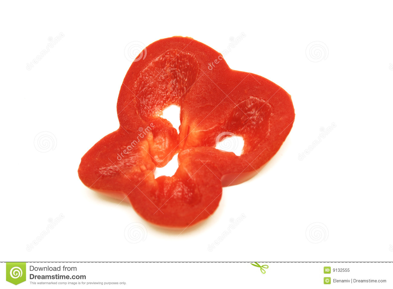 Slice Of Red Pepper  Royalty Free Stock Photo   Image  9132555