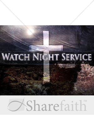 Watch Night With Cross And Ruins   Cross Backgrounds