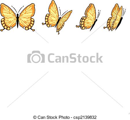 The Same Butterfly In Four Different Views Csp2139832   Search Clipart