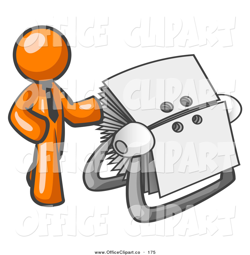 Larger Preview  Vector Clip Art Of A Professional Orange Businessman