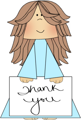 Thank You Sign Clip Art Image   Girl Holding A Thank You Sign Clip Art