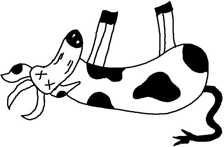 Dead Cow Cartoon   Clipart Best