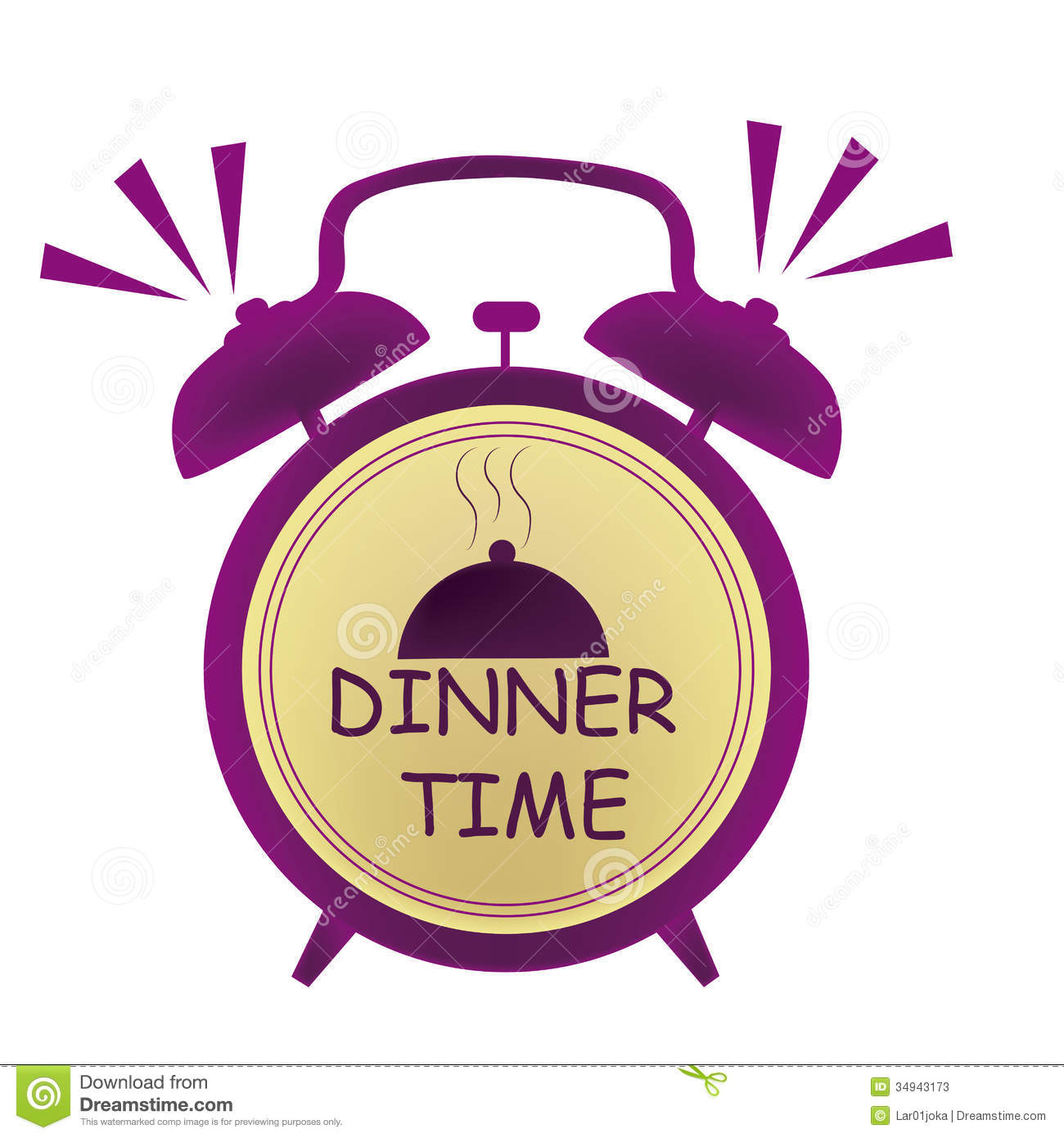 Dinner Time Clock Stock Photos   Image  34943173