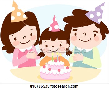 Clip Art   Birthday Mother Girl Daughter Child Father  Fotosearch